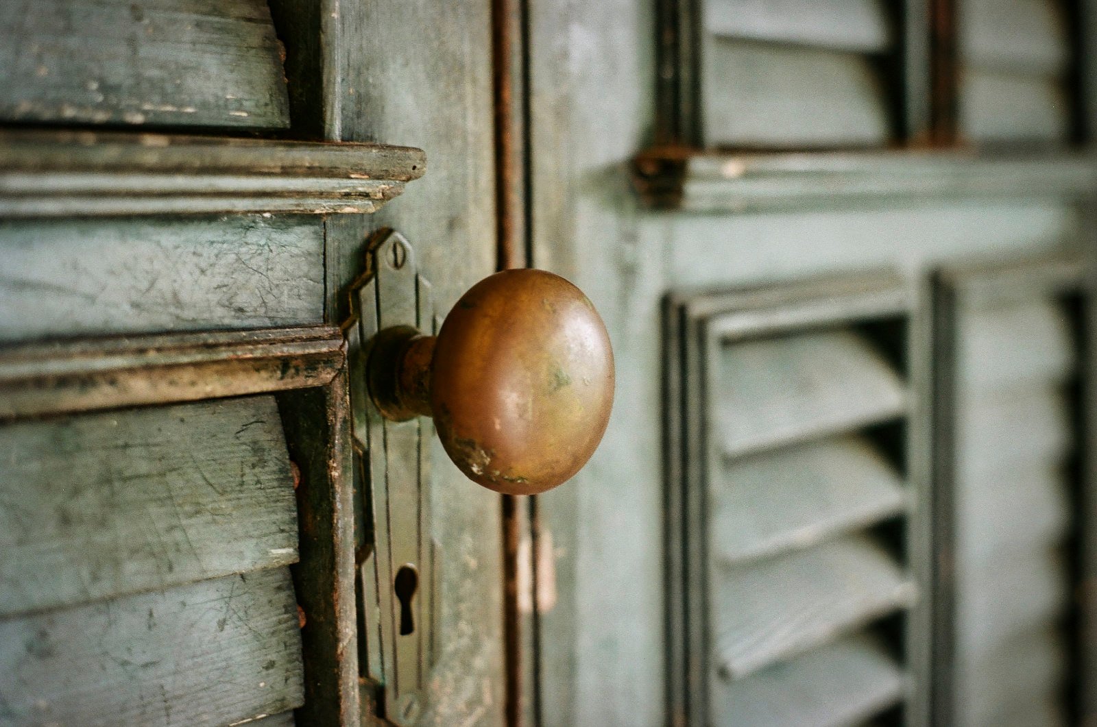 a Copper Doorknob