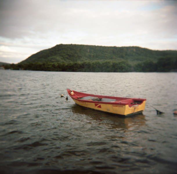 Dreamy Holga image of a fisherman's boat.